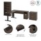 Bestar BESTAR Upstand 135W 72W L-Shaped Standing Desk with Bookcase and File Cabinet in antigua 175853-000052 - alternate 8